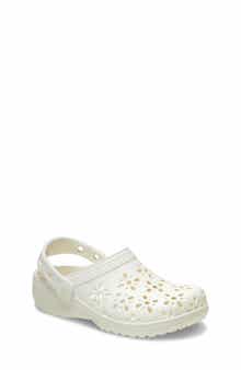 CROCS Kids' Classic Floral Cutout Clog