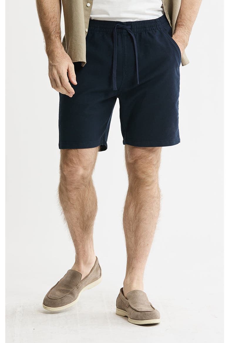 Cotton Twill Drawstring Shorts, Main, color, Navy