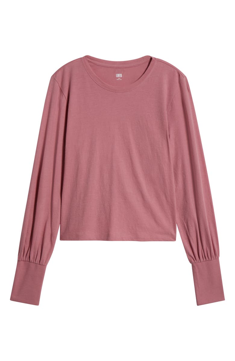 Lunya Organic Pima Cotton Lounge T-Shirt, Alternate, color, Clarion Rose