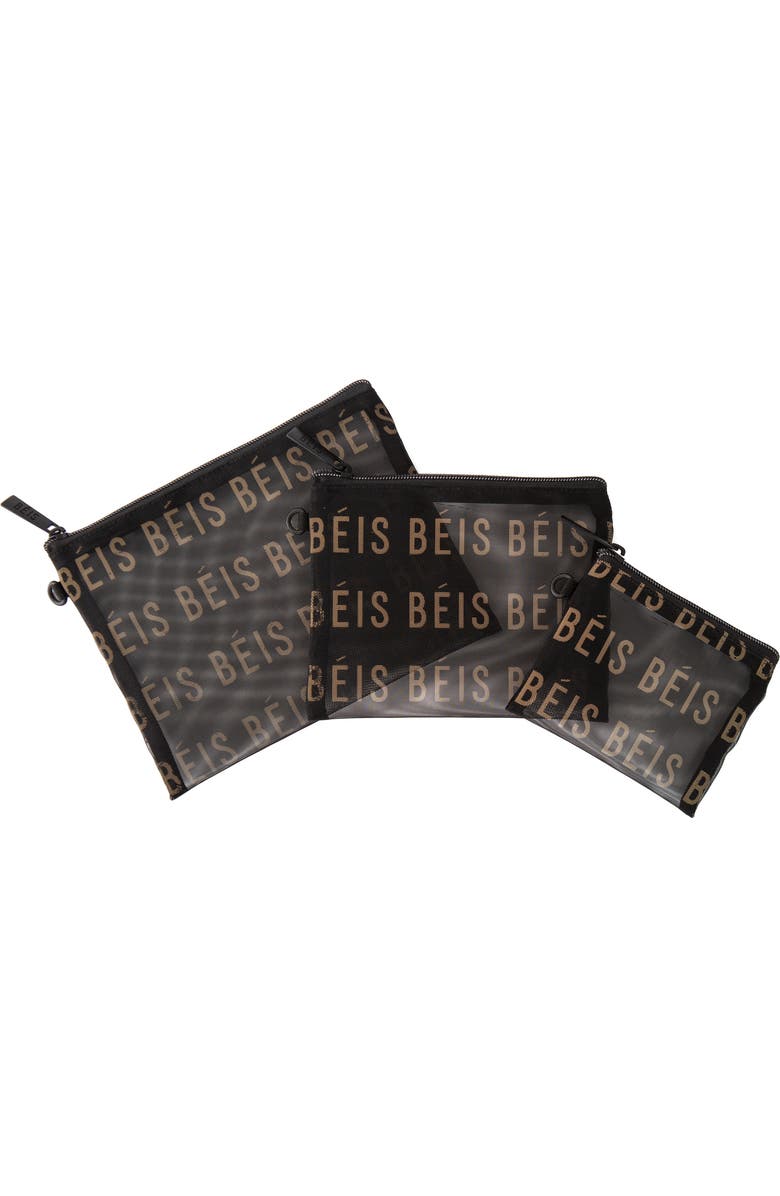 Béis The Mesh Pouch Trio, Main, color,