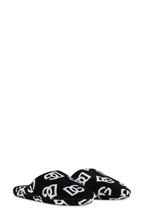 DG Allover Logo Jacquard Cotton Terry Cloth Scuff Slipper