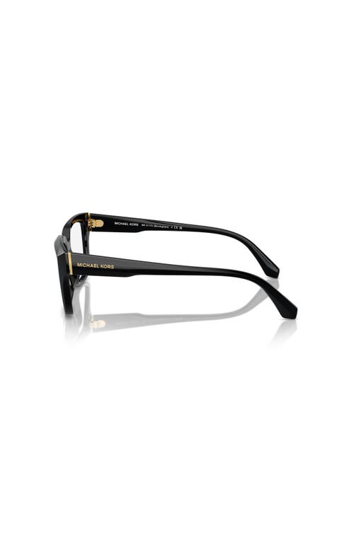 Michael Kors 54mm Rectangle Optical Glasses In Black