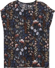 APNY Print Cap Sleeve Shell