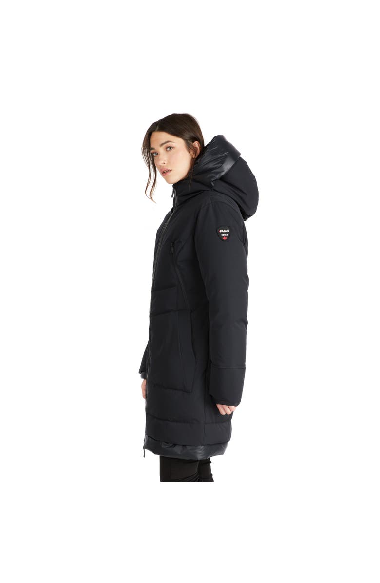 Pajar Rimi Mid Length Parka with Fixed Hood, Alternate, color, Black