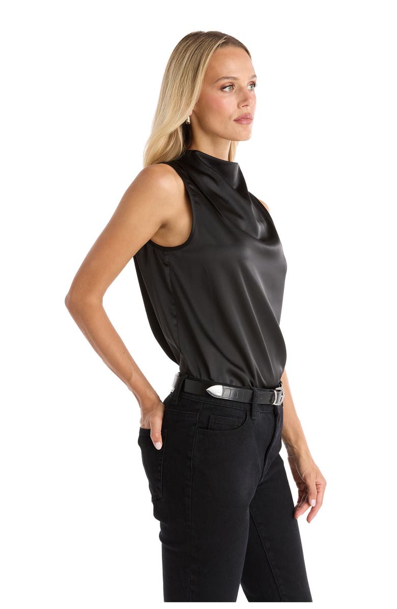 The Noli Shop Mara Silky Top, Alternate, color, Black