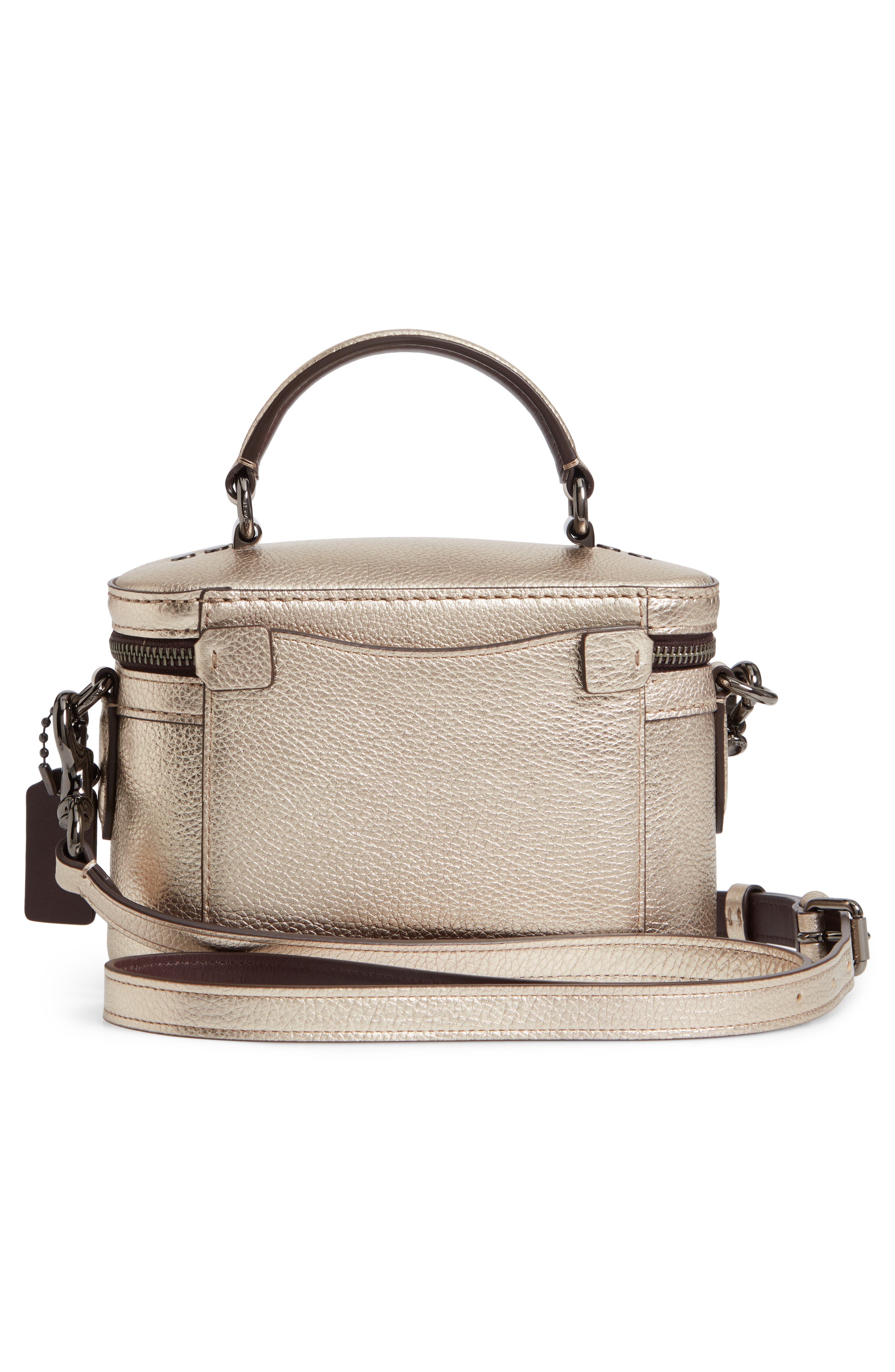 COACH Trail Colorblock Metallic Leather Crossbody Bag, Alternate, color, 