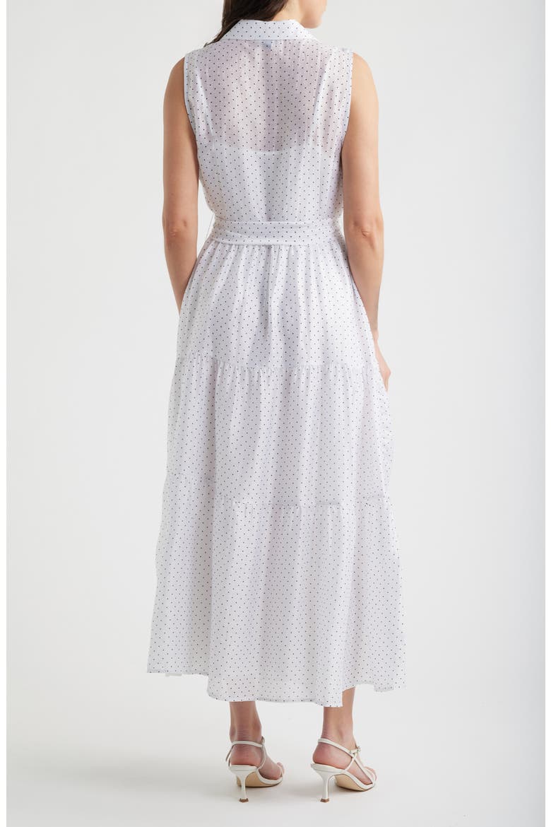 Polka Dot Midi Shirtdress, Alternate, color, BRIGHT WHITE