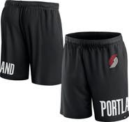 FANATICS Men's Fanatics Branded Black Portland Trail Blazers Free Throw Mesh Shorts