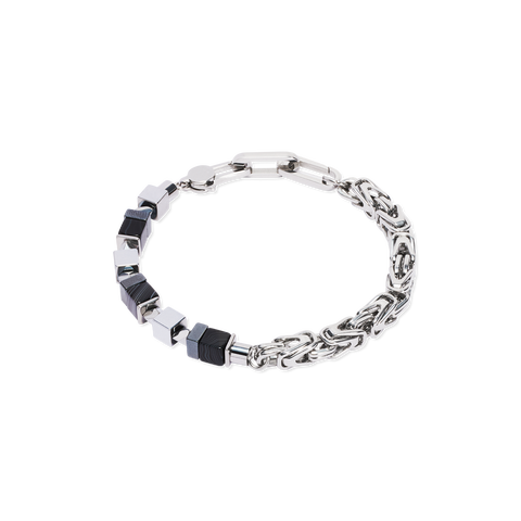 Bracelet Fusion Snake Chain Black-Silver