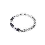 COEUR DE LION Bracelet Fusion Snake Chain Black-Silver