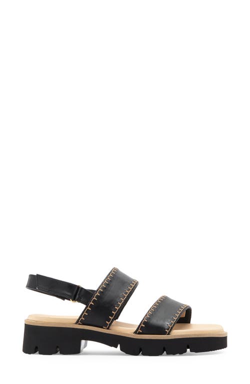 Paul Green Alana Sandal In Black Star Leather