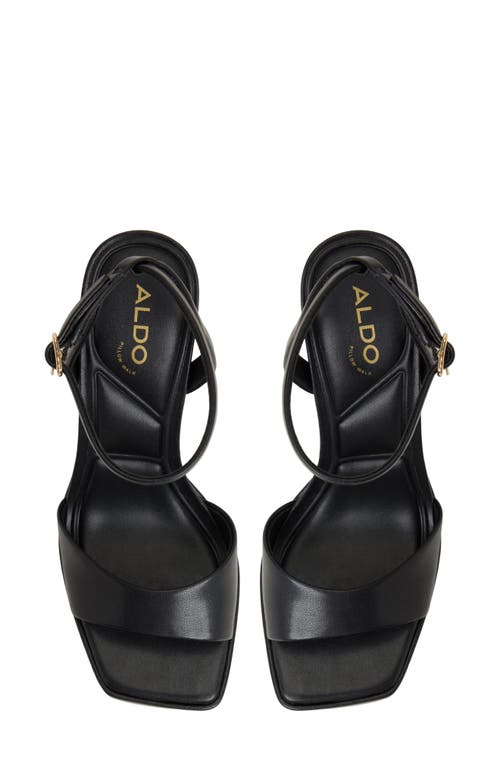 Aldo Lothon Ankle Strap Platform Sandal In Black