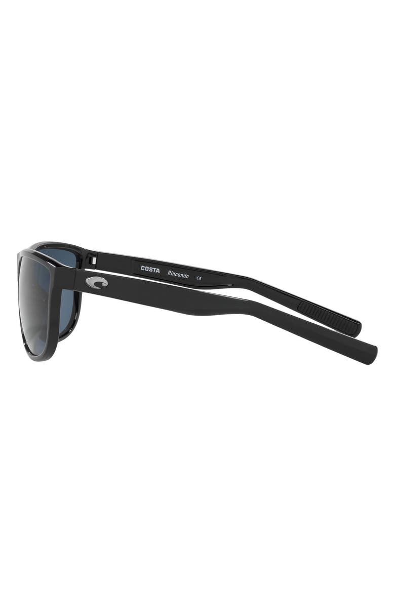Costa Del Mar 61mm Polarized Square Sunglasses, Alternate, color, Black Grey