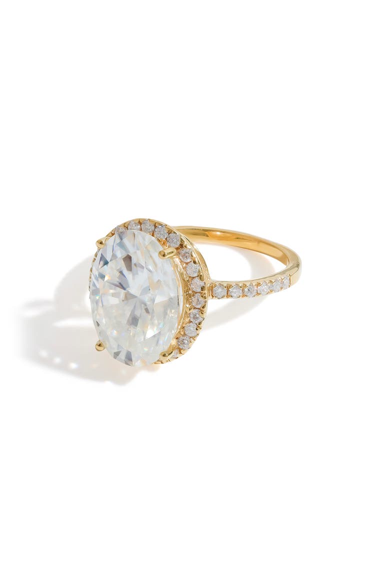 Lab Created Moissanite Halo Ring, Main, color, WHITE