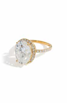 Lab Created Moissanite Halo Ring