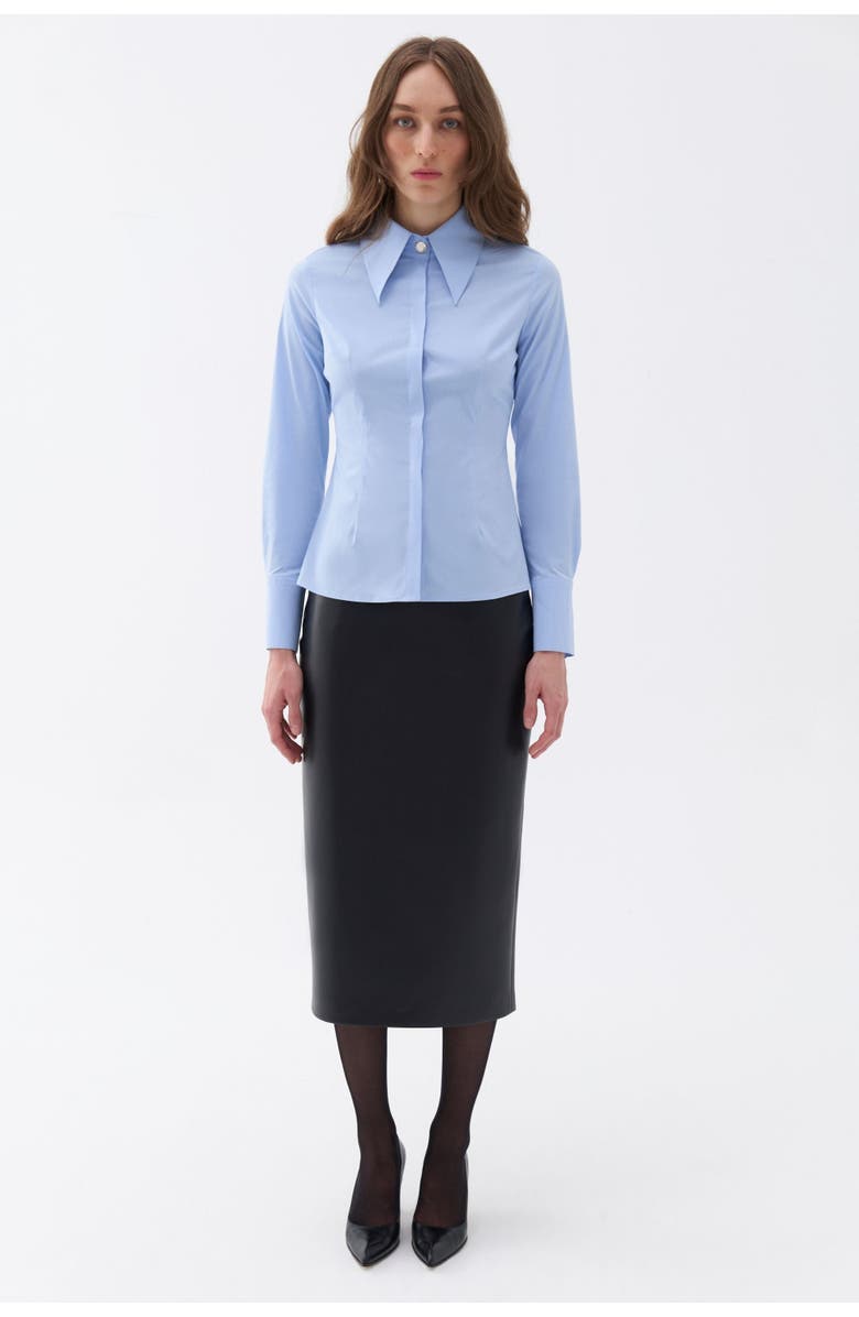 Nocturne Fitted Button-Up Shirt, Alternate, color,