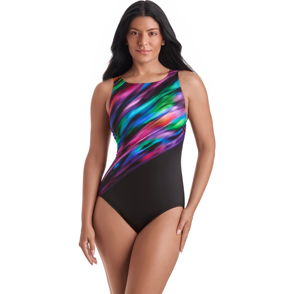 Shapesolver Sport Highneck Tank Chlorine Resistant One-piece Swimsuit