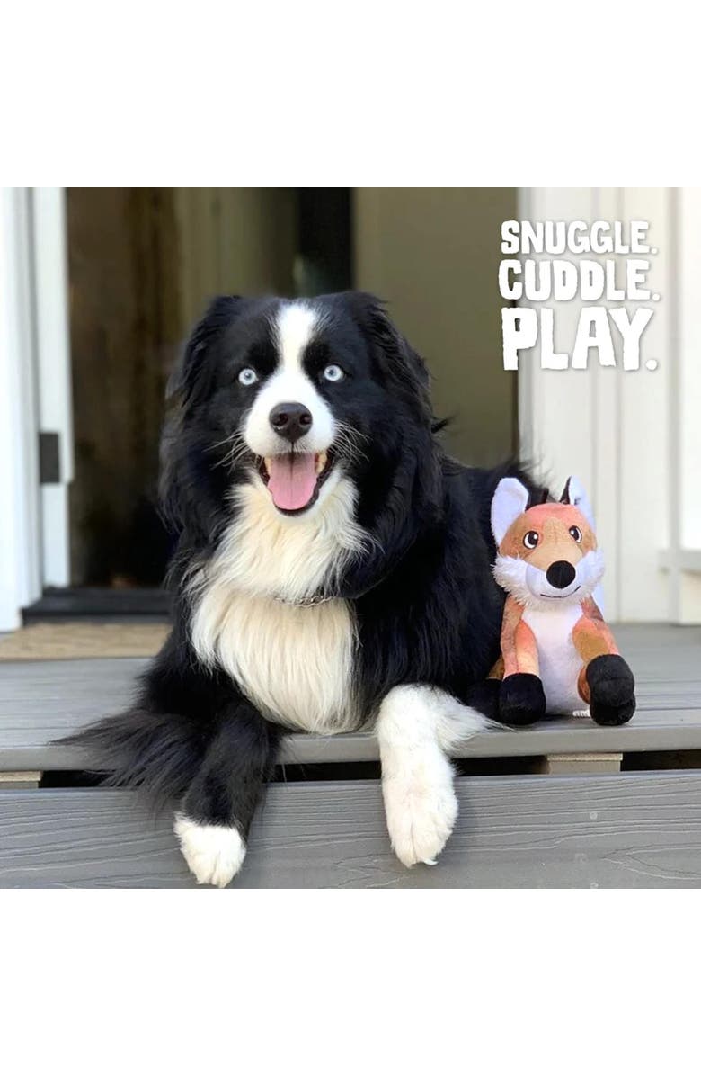 SnugArooz Fitz the Fox, Orange and White Plush Dog Toy, Squeaks, Crinkles, Alternate, color, Multicolored
