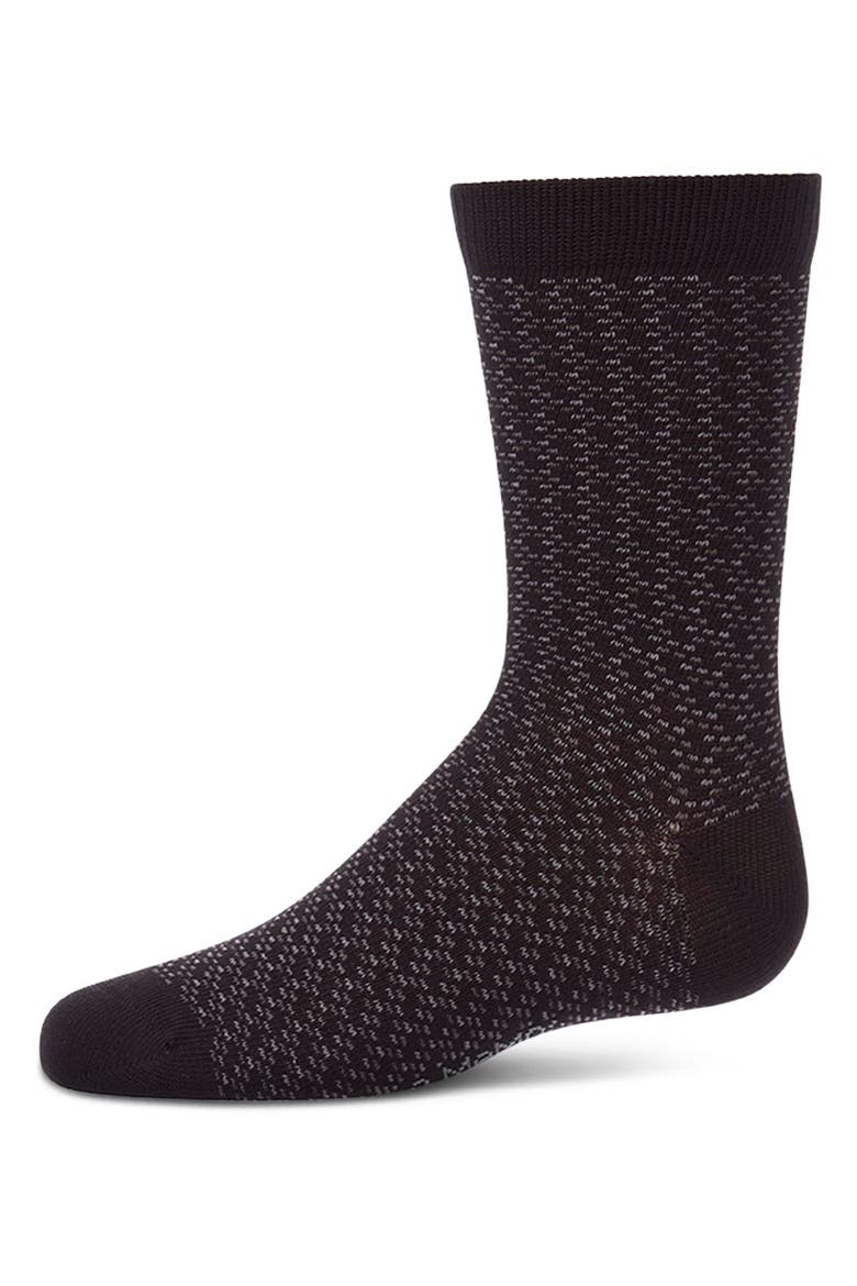 Kid's Bicolor Dashline Crew Socks, Main, color, Black-Gray