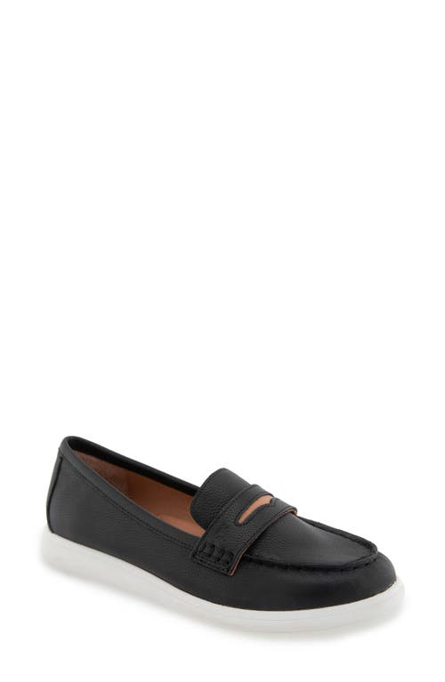 GENTLE SOULS BY KENNETH COLE Bailey Metallic Penny Loafer in Black Leather 