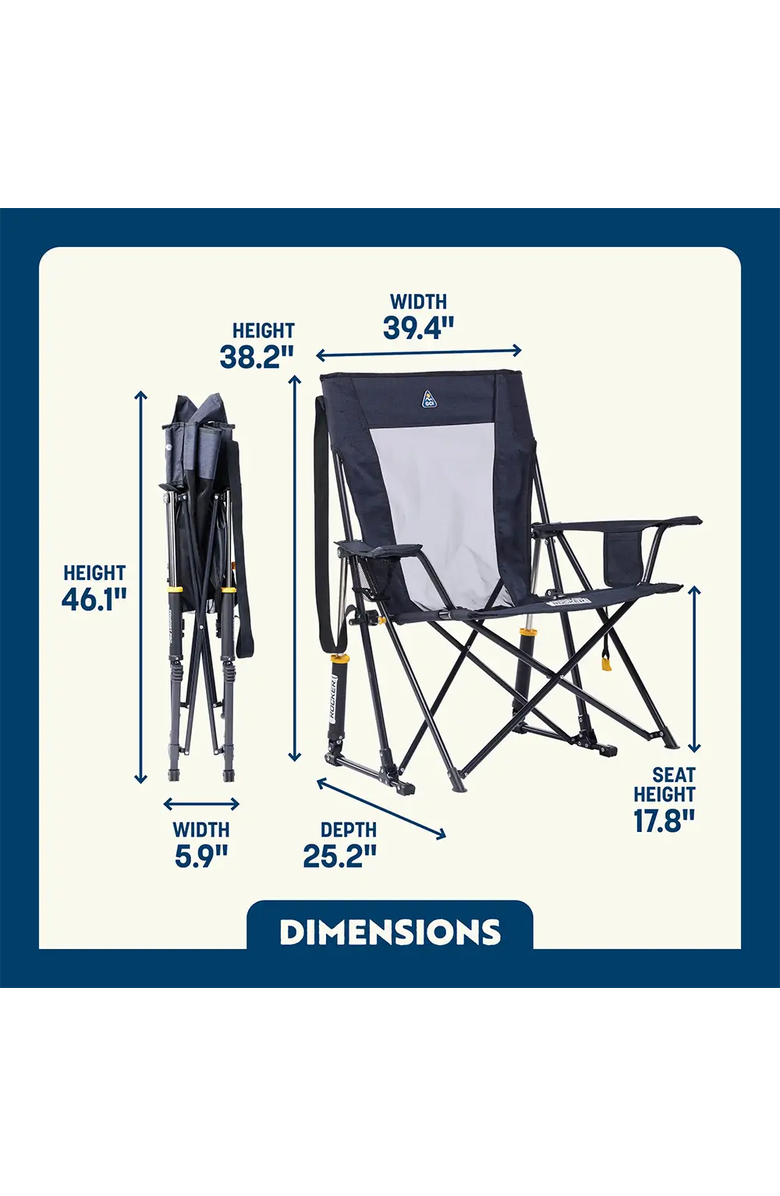 GCI Comfort Pro Rocker XL, Alternate, color, Heathered Charcoal
