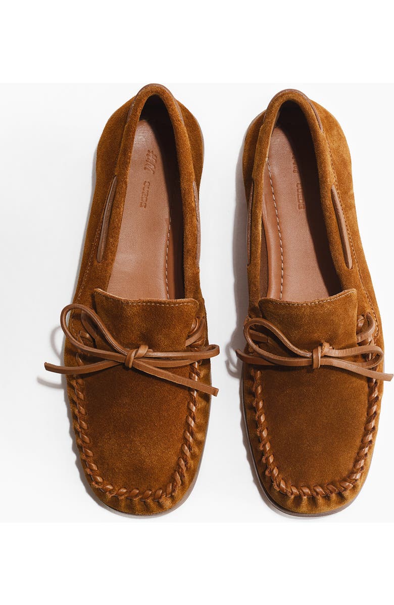 H&M Split Suede Loafers, Alternate, color, Light Brown