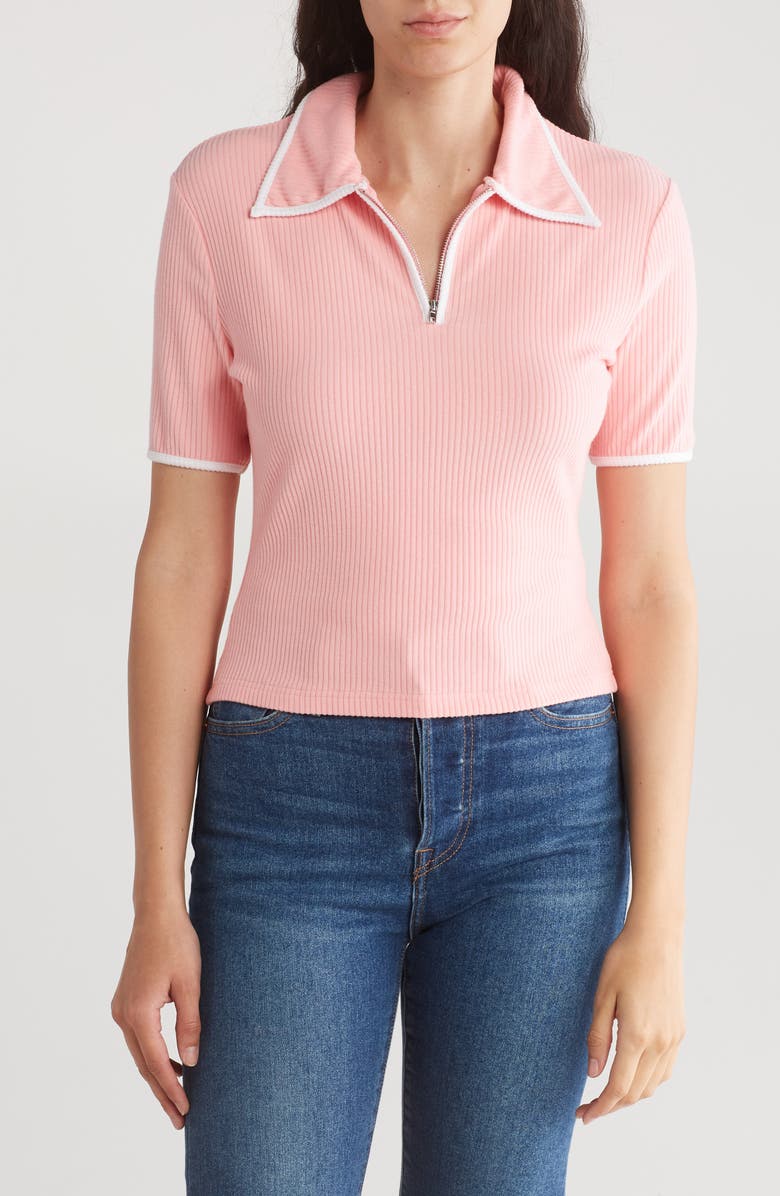 AREA STARS Contrast Trim Rib Polo, Main, color, 