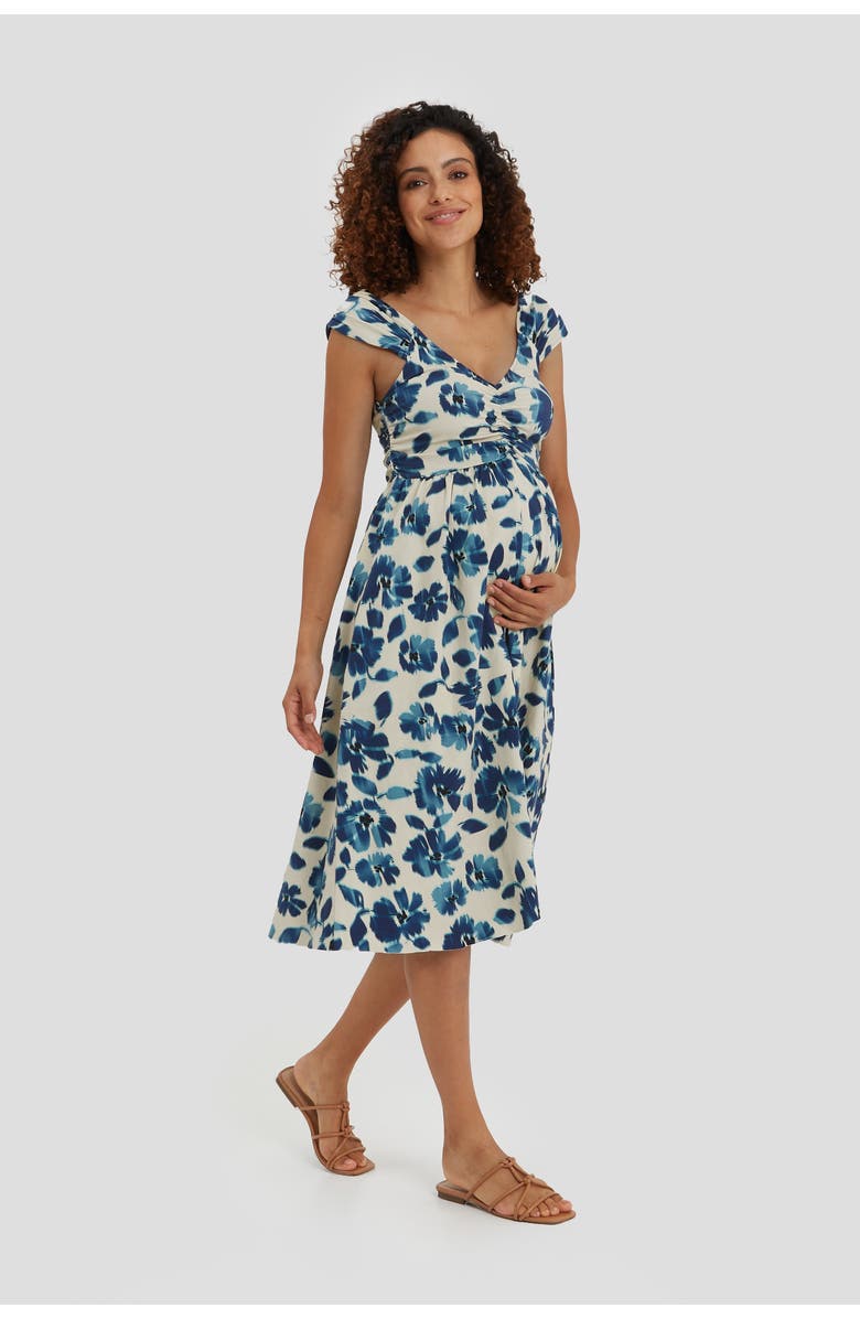 Nom Maternity Cheri Maternity 
Nursing Dress, Alternate, color, Ikat Floral