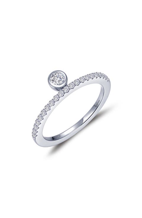Simulated Diamond Half Eternity Ring
