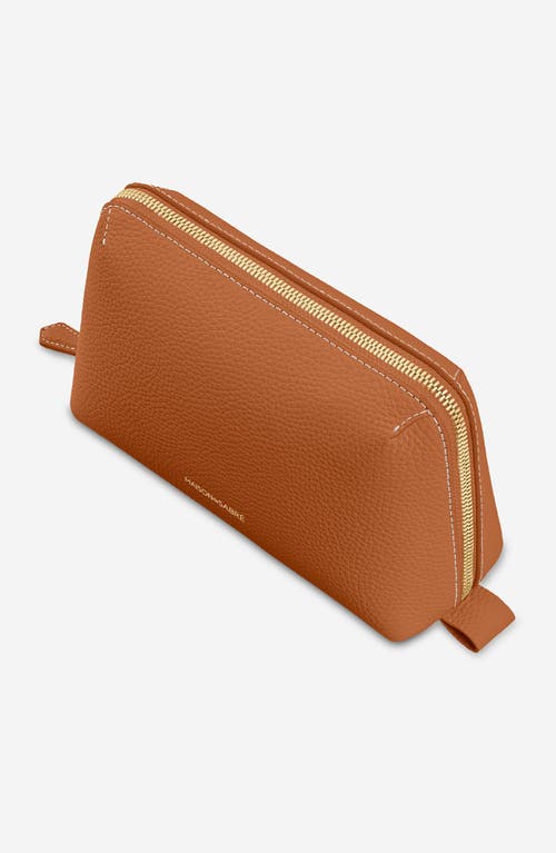 Maison De Sabre Maison De Sabré Leather Tech Pouch In Pecan Brown