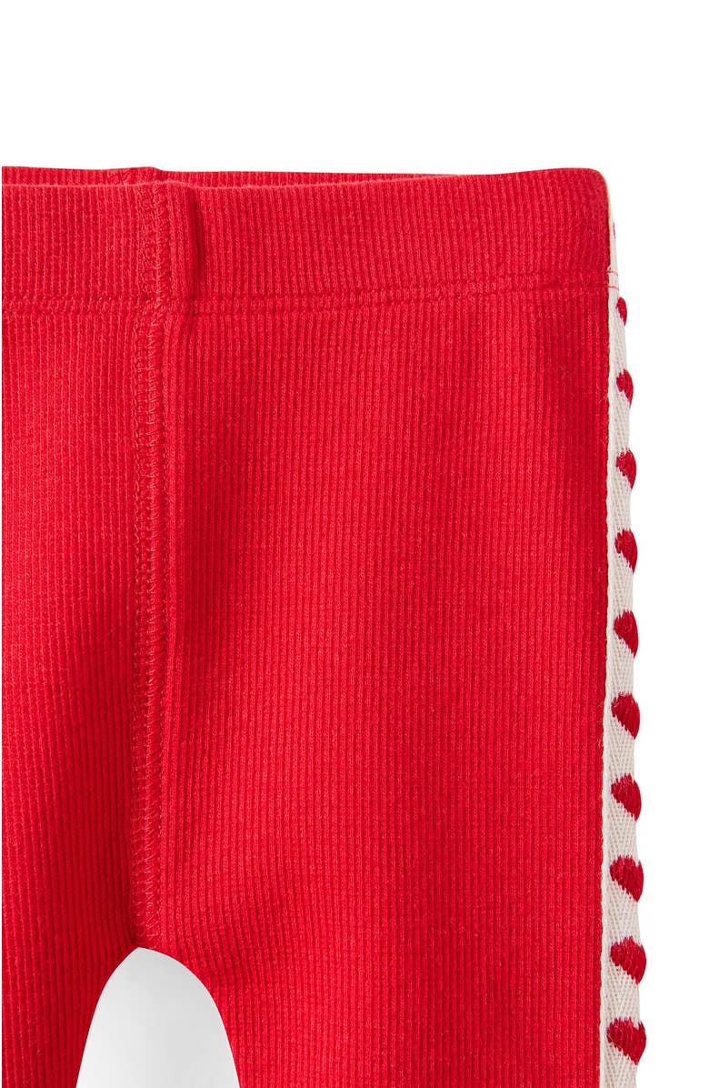 Cotton On Kids Baby Essential Rib Legging, Alternate, color, Varsity Red Heart Trim