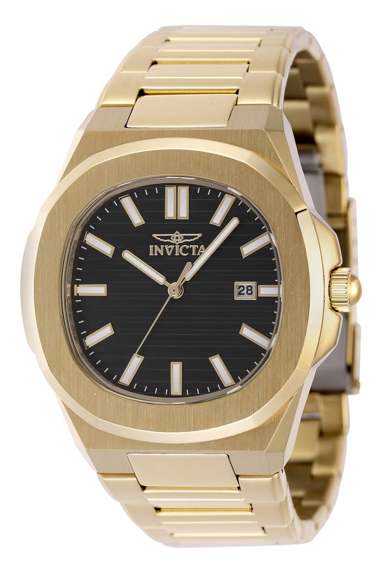 Speedway Quartz Bracelet Watch, Main, color, BLACK