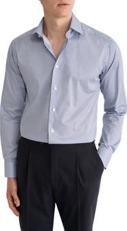 Eton Contemporary Fit Micro Print Shirt