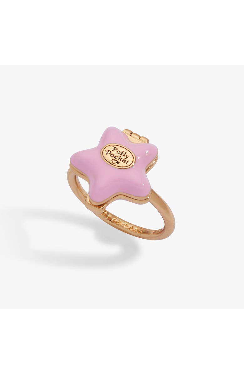 Alex and Ani Polly Pocket Locket Ring, Main, color, Gold