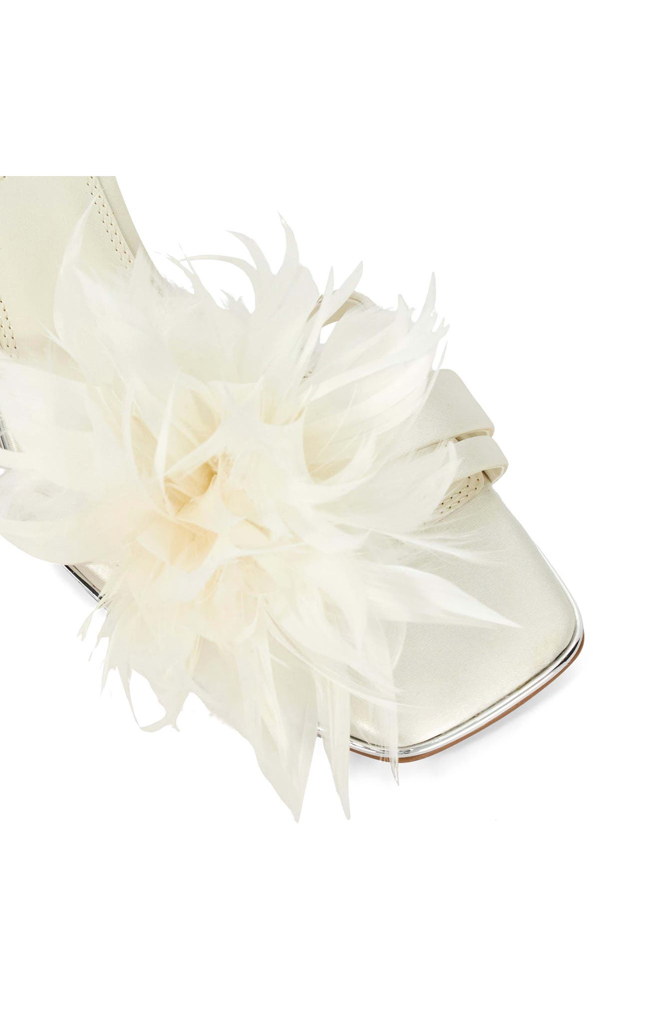 Dune London Mylove Ankle Strap Sandal, Alternate, color, Ivory