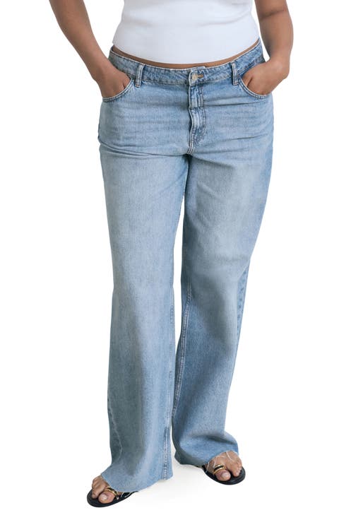 Danila Raw Hem High Waist Wide Leg Jeans (Regular & Plus)