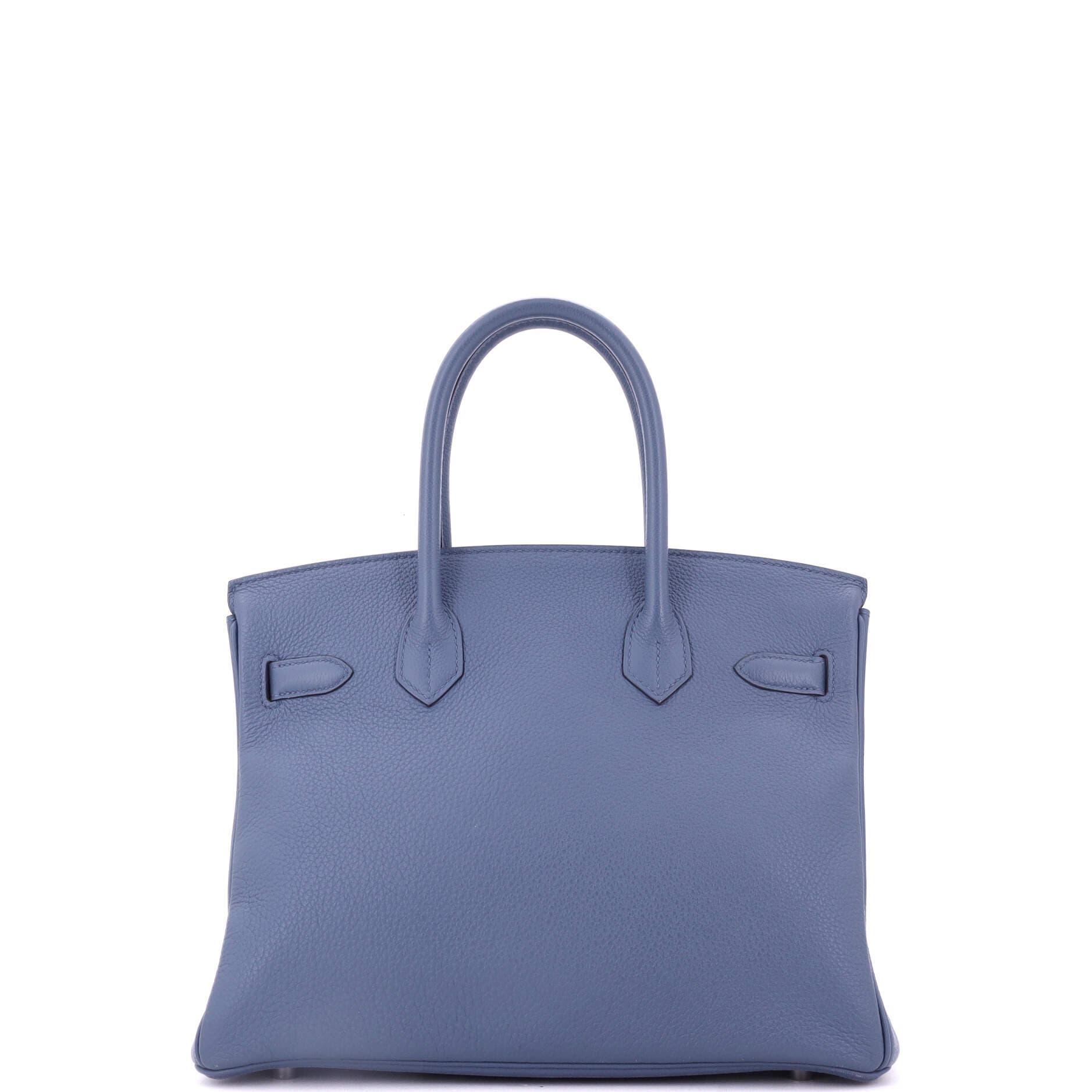 Pre-Owned Hermes Birkin Handbag Blue Togo with Palladium Hardware 30, Alternate, color, Bleu Brighton