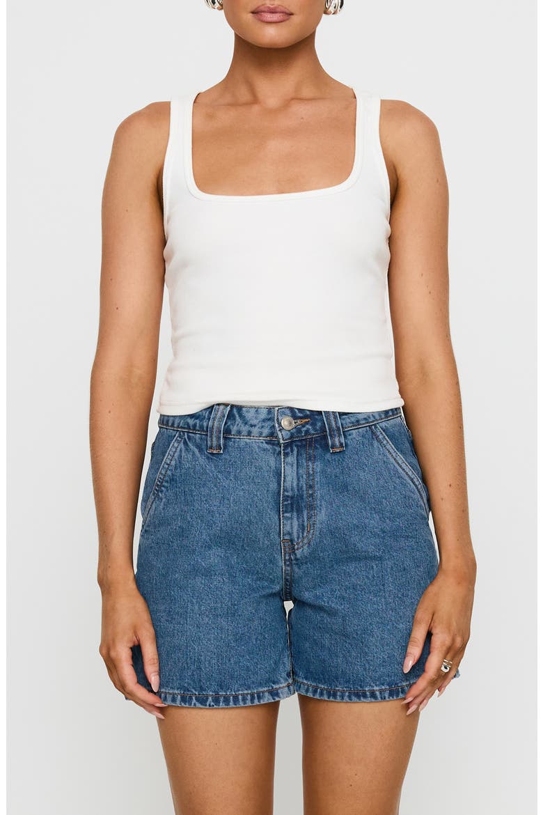 Lou Denim Carpenter Shorts, Main, color, MID WASH