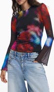 Desigual Long Sleeve Mesh T-Shirt