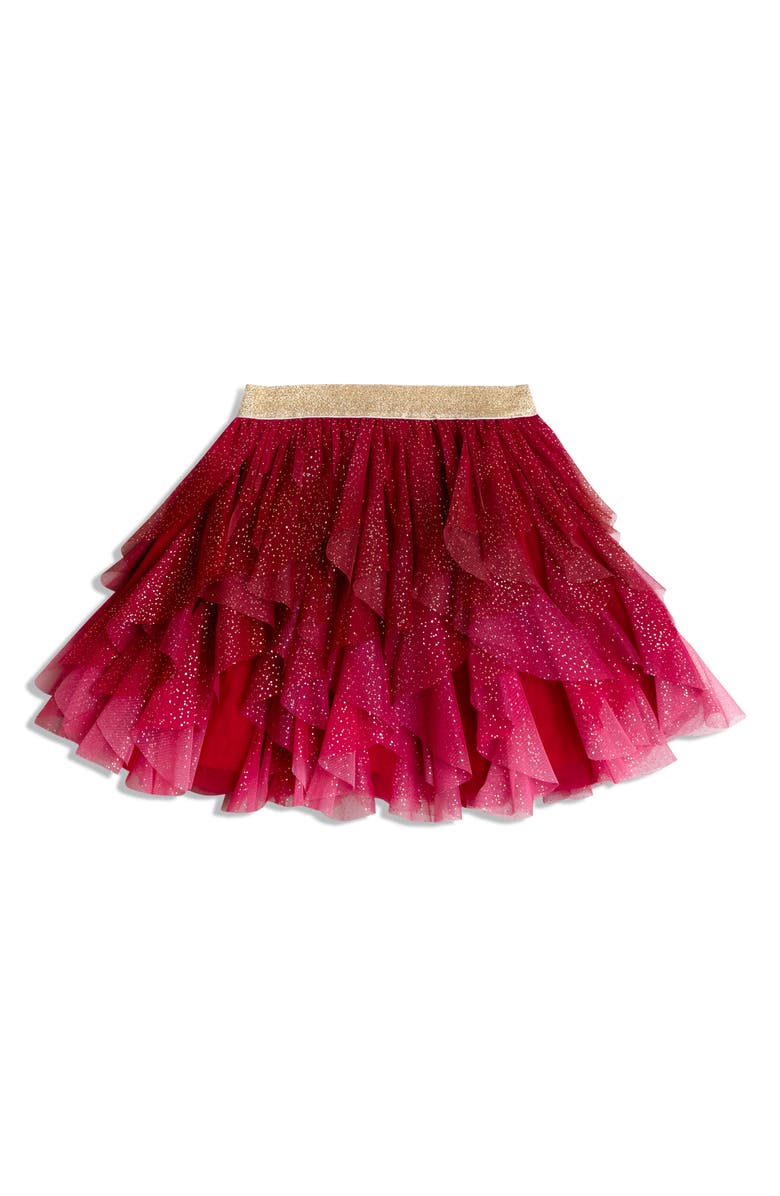 JOJO MAMAN BEBE Kids' Reindeer Graphic T-Shirt & Tulle Skirt, Alternate, color,