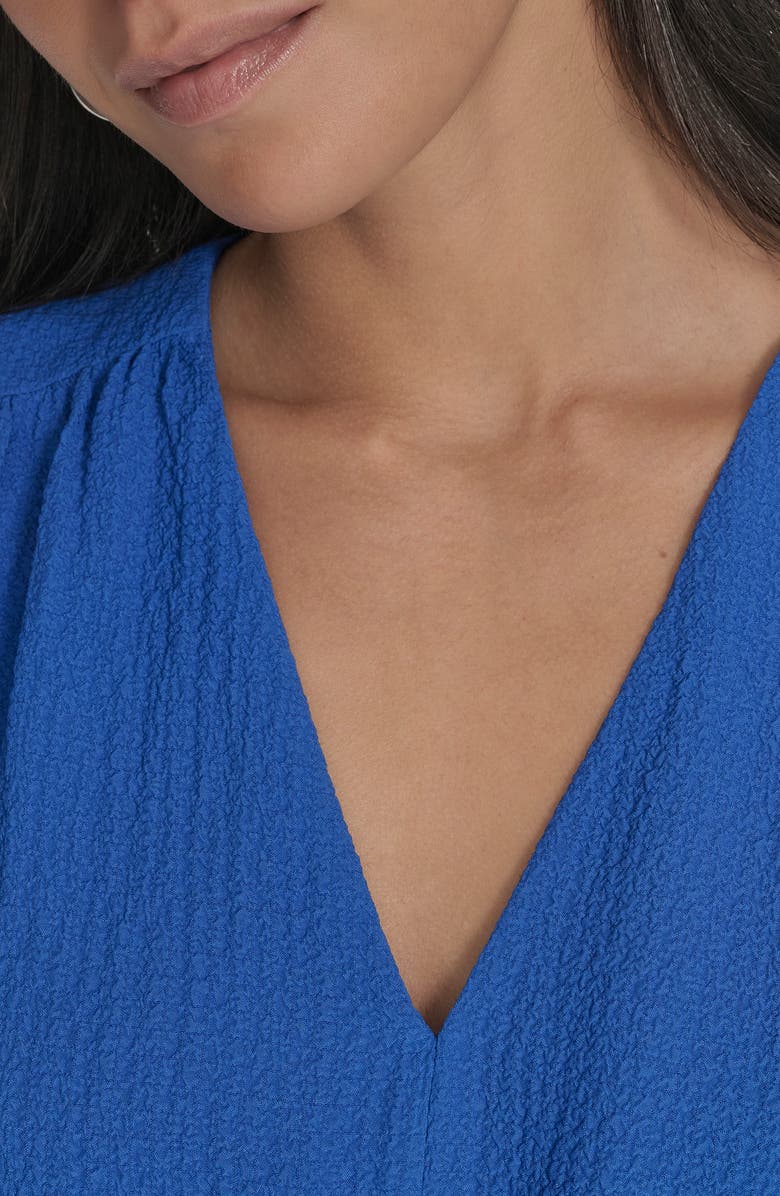 Calvin Klein Sleeveless Knotted Waist Gauze Midi Dress, Alternate, color, Capri