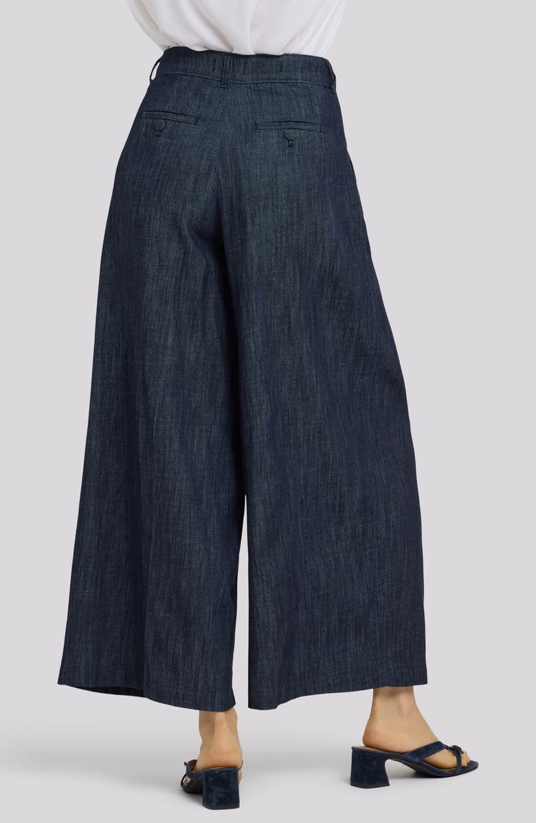 NYDJ Giselle Pleated Wide Leg Ankle Jeans, Alternate, color, Dark Indigo