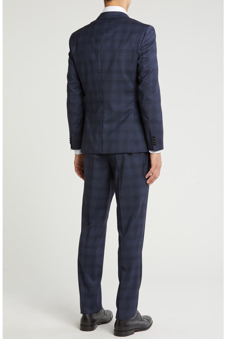 Huge Plaid Virgin Wool Suit, Alternate, color, NAVY