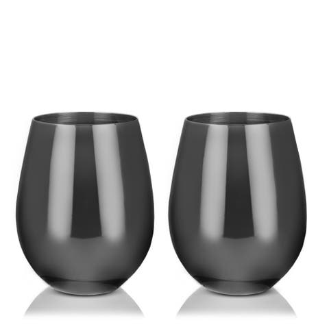 Stemless Wine Glasses Set of 2