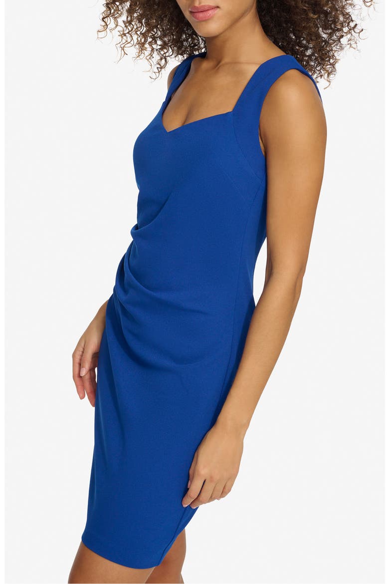 Crepe Scuba Knit Sheath Minidress, Alternate, color, SAPPHIRE