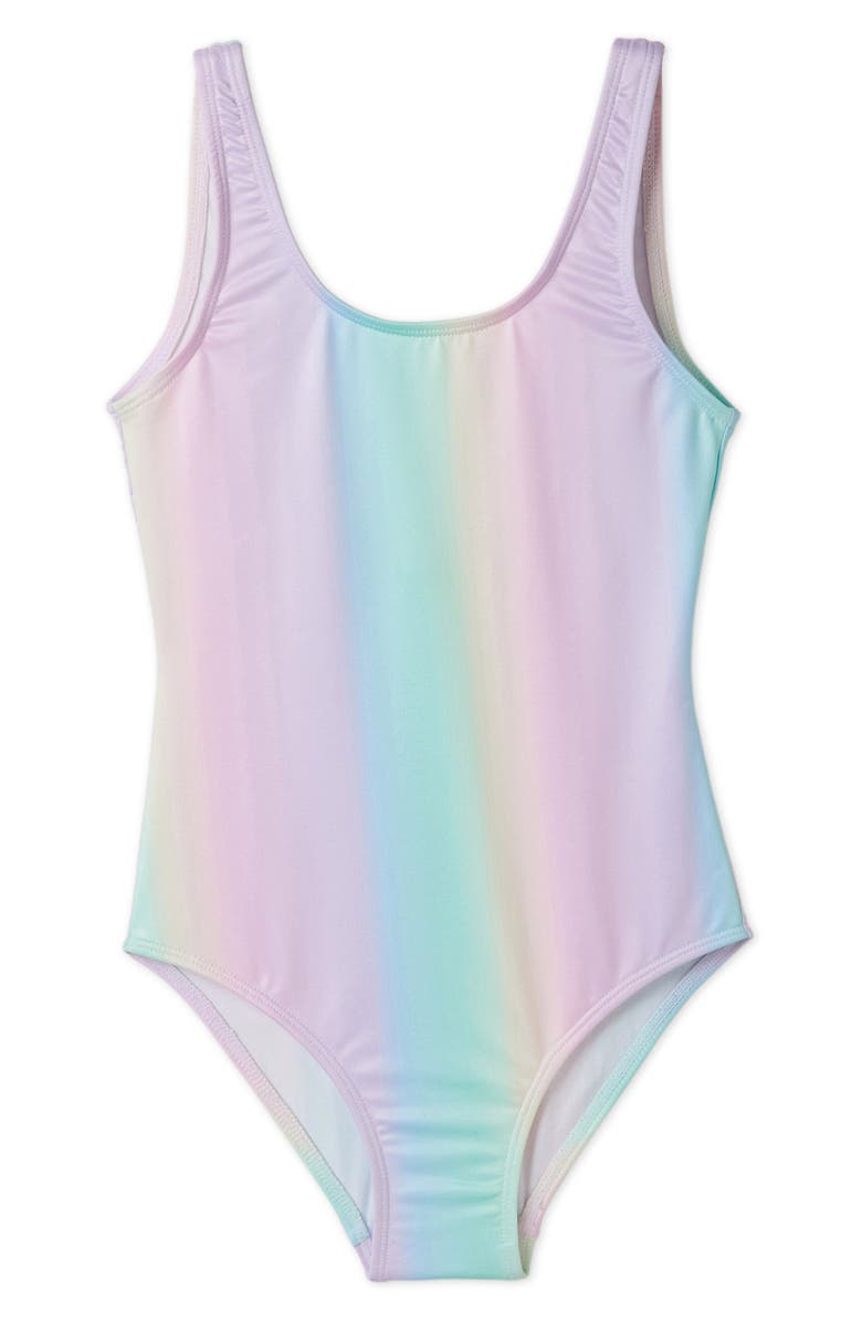 Stella Cove Pastel Rainbow One-Piece Swimsuit, Main, color, 