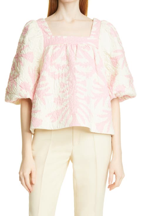 Henrietta Print Puff Sleeve Top