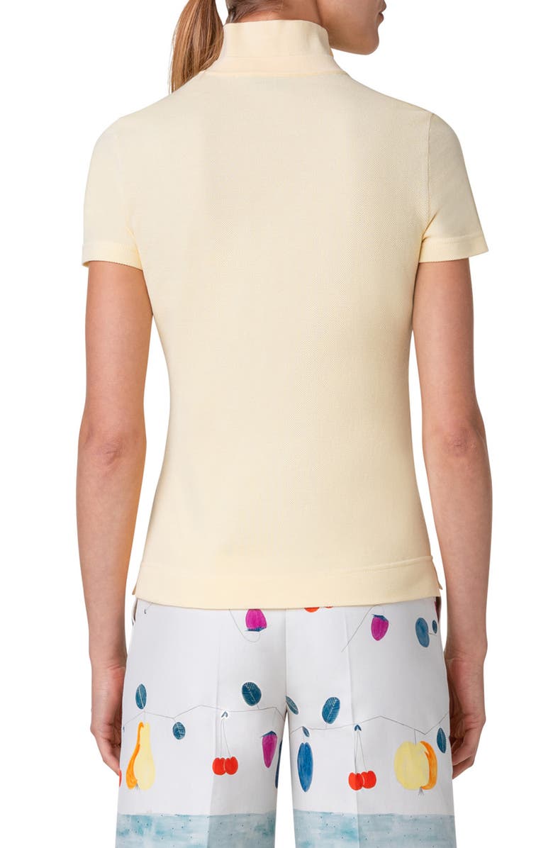 Akris Cotton Polo, Alternate, color, Primrose