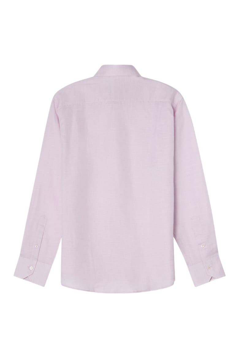 Reynolds Cotton Linen Blend Shirt in Contemporary fit, Alternate, color, Raspberry
