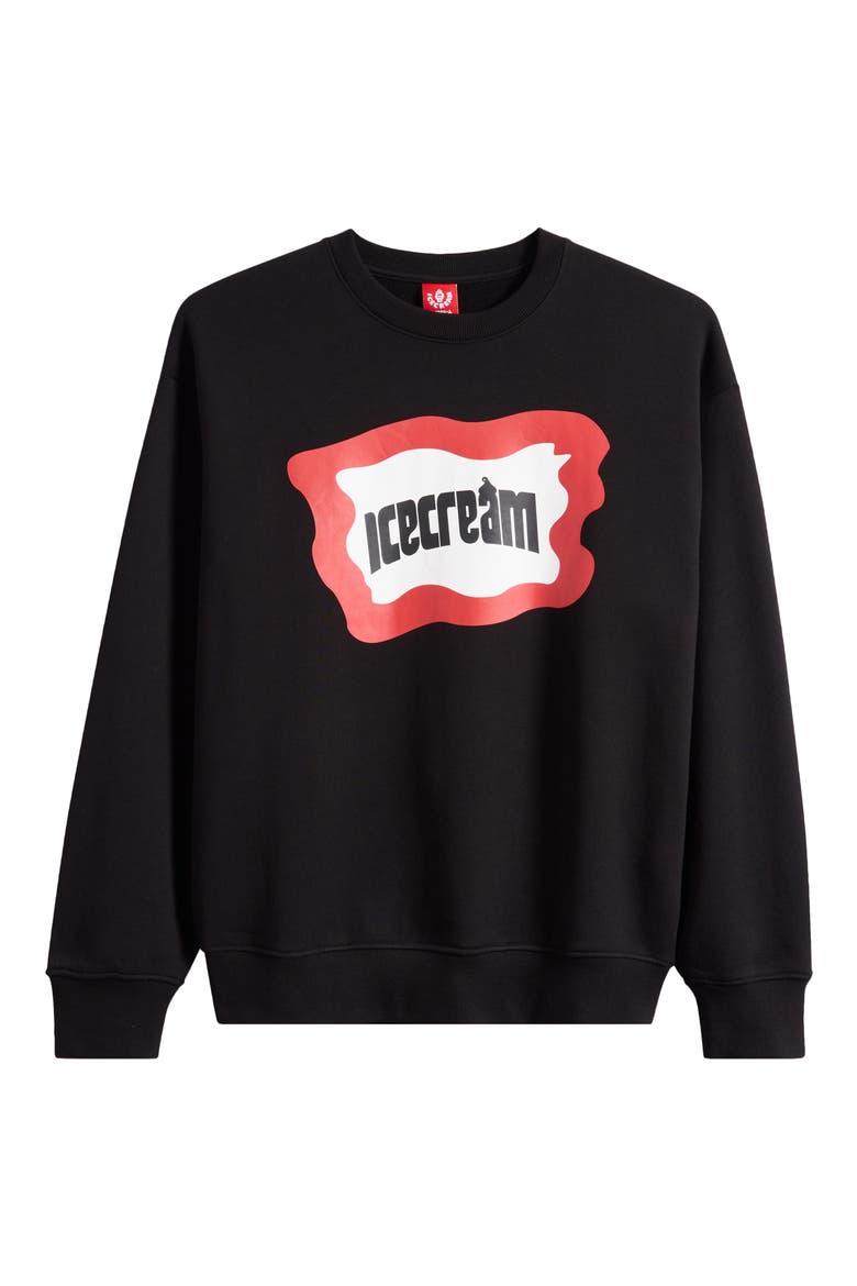 Cotton Graphic Sweatshirt, Alternate, color, BLACK